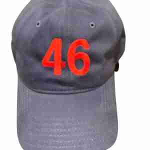 "46" Hat 2059 - Embroidered Adjustable Royal Blue Cap with Red Accents