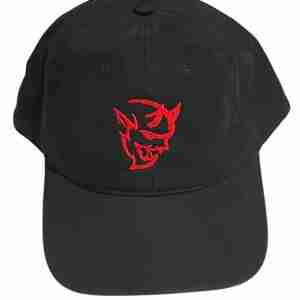 Dodge Demon Hat Challenger Emblem Embroidered Adjustable Fitted Hat Mopar SRT Red Black