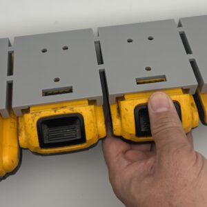 Fits DeWalt 20v Batteries - Quad Latching Battery Mounts/Hangers/Holders/Brackets by Printomic™