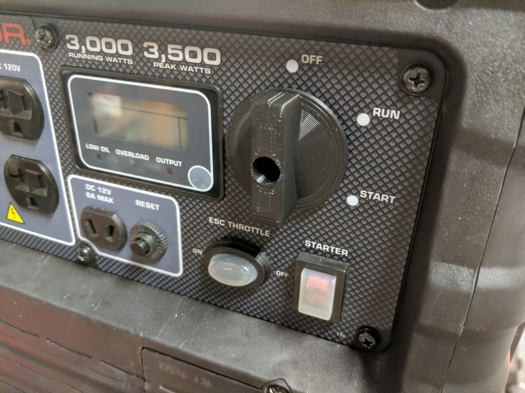 SCREW INCLUDED Predator 3500w Run Choke Knob Generator Inverter Harbor Freight